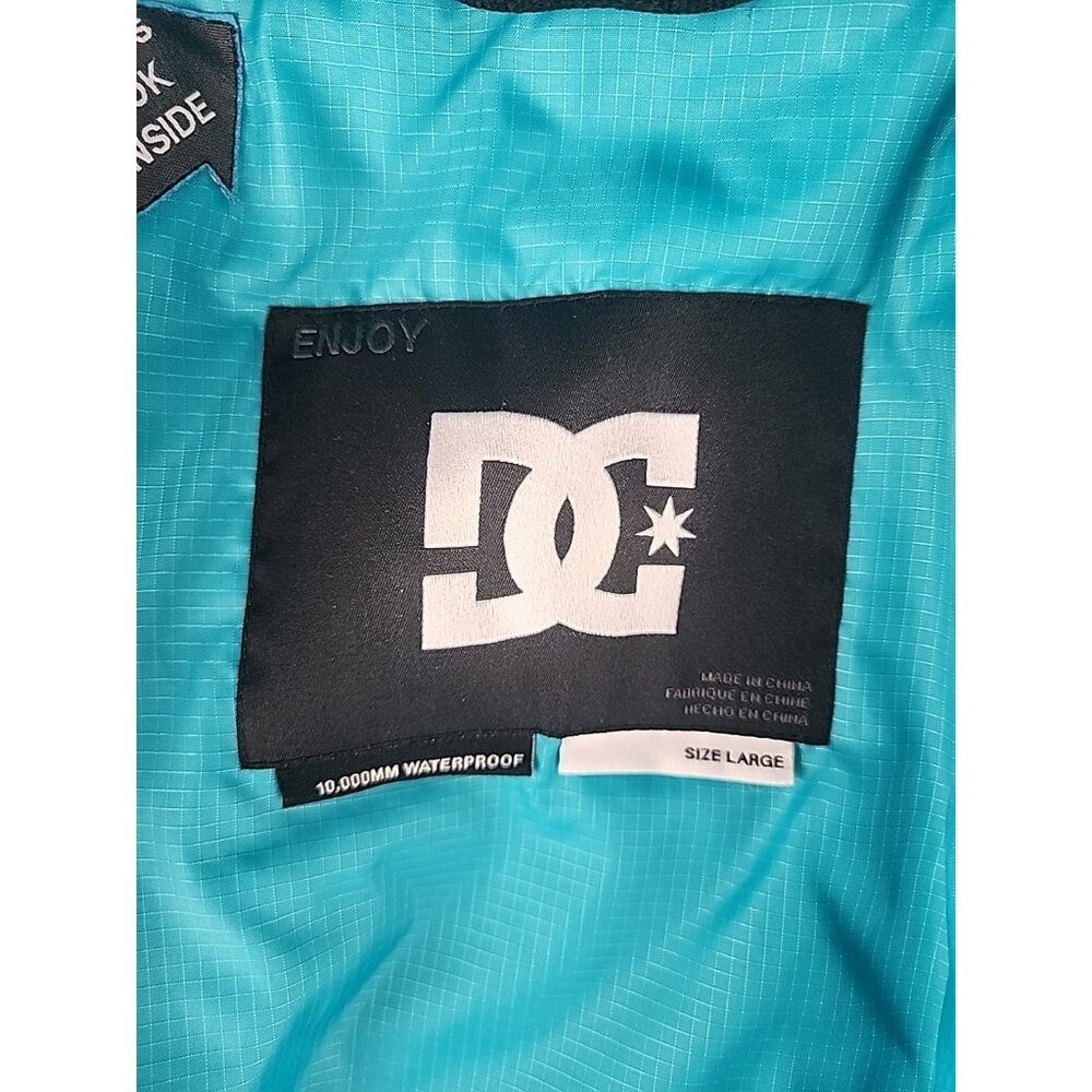 DC Shoes Snowboarding Varsity Jacket Womens L 10K Waterproof Winter Teal/Blue - Picture 11 of 16